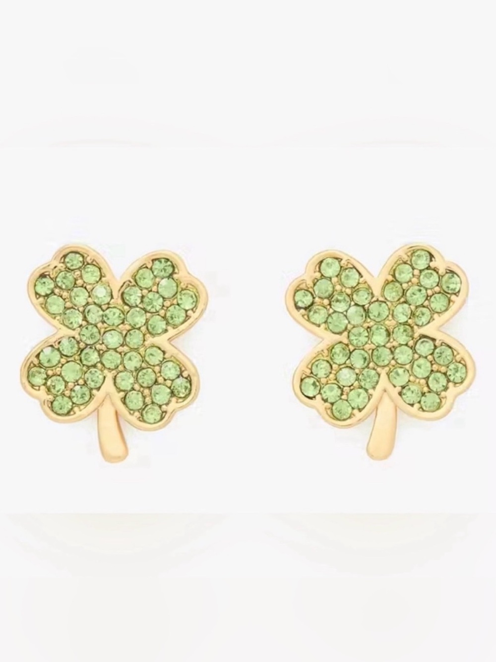 NWT KATE SPADE‎ Lucky Charm Green
Clover Pavé Stud Earrings
